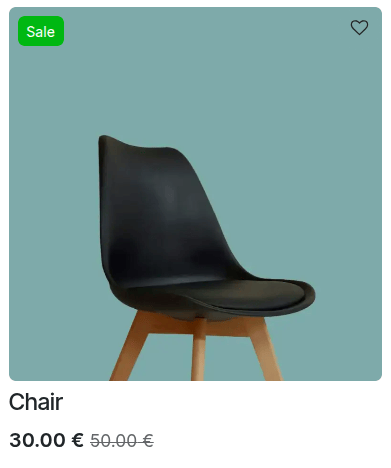Product with badge