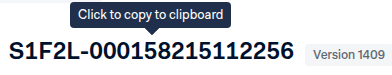 Clicking the identifier's name to copy it to clipboard.