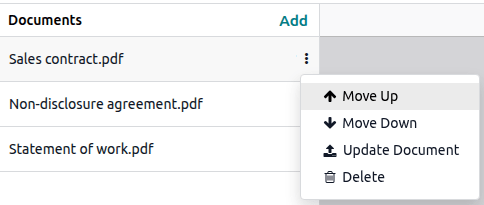 Document envelope with two documents