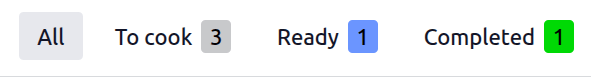 Order count in the top bar.