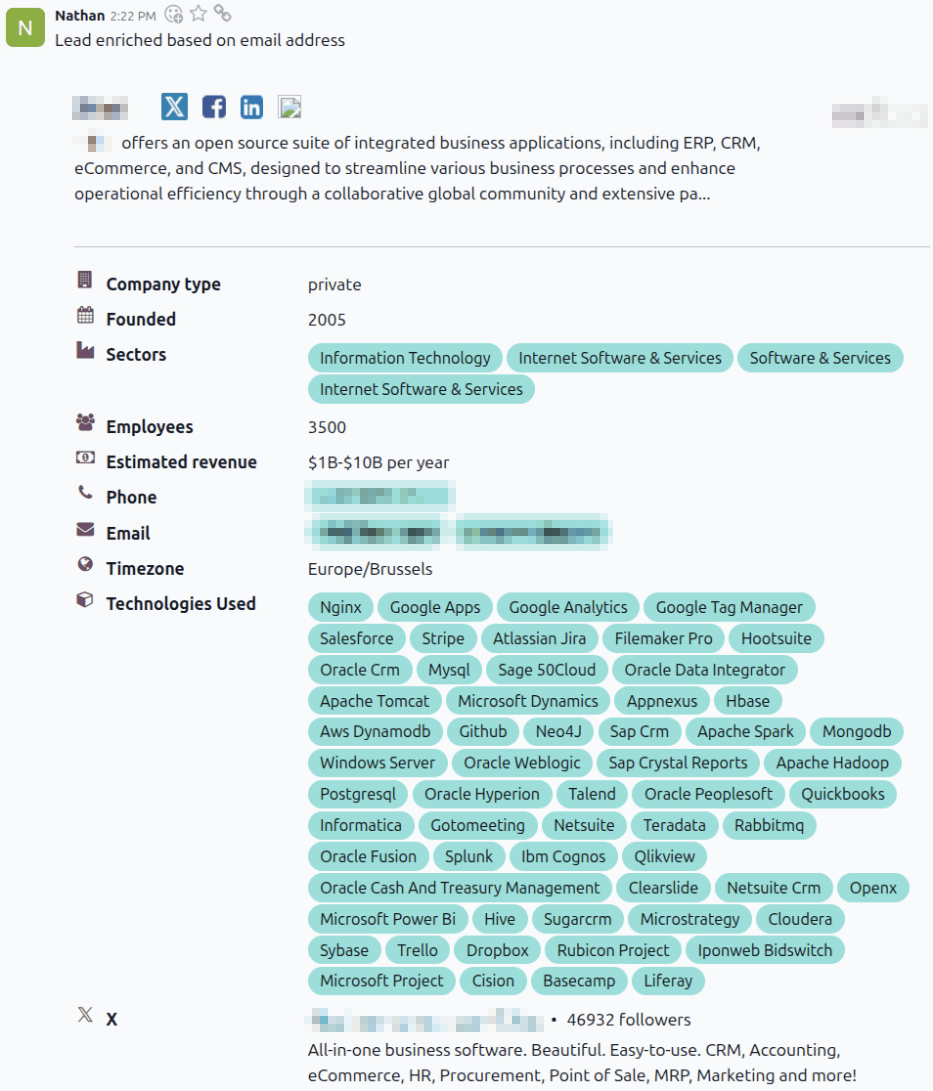沟通栏显示线索丰富度数据。
