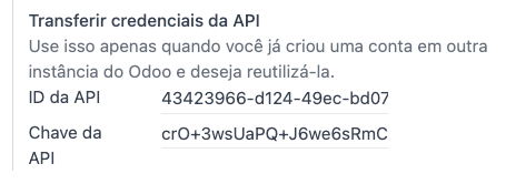 传输 API 凭证。