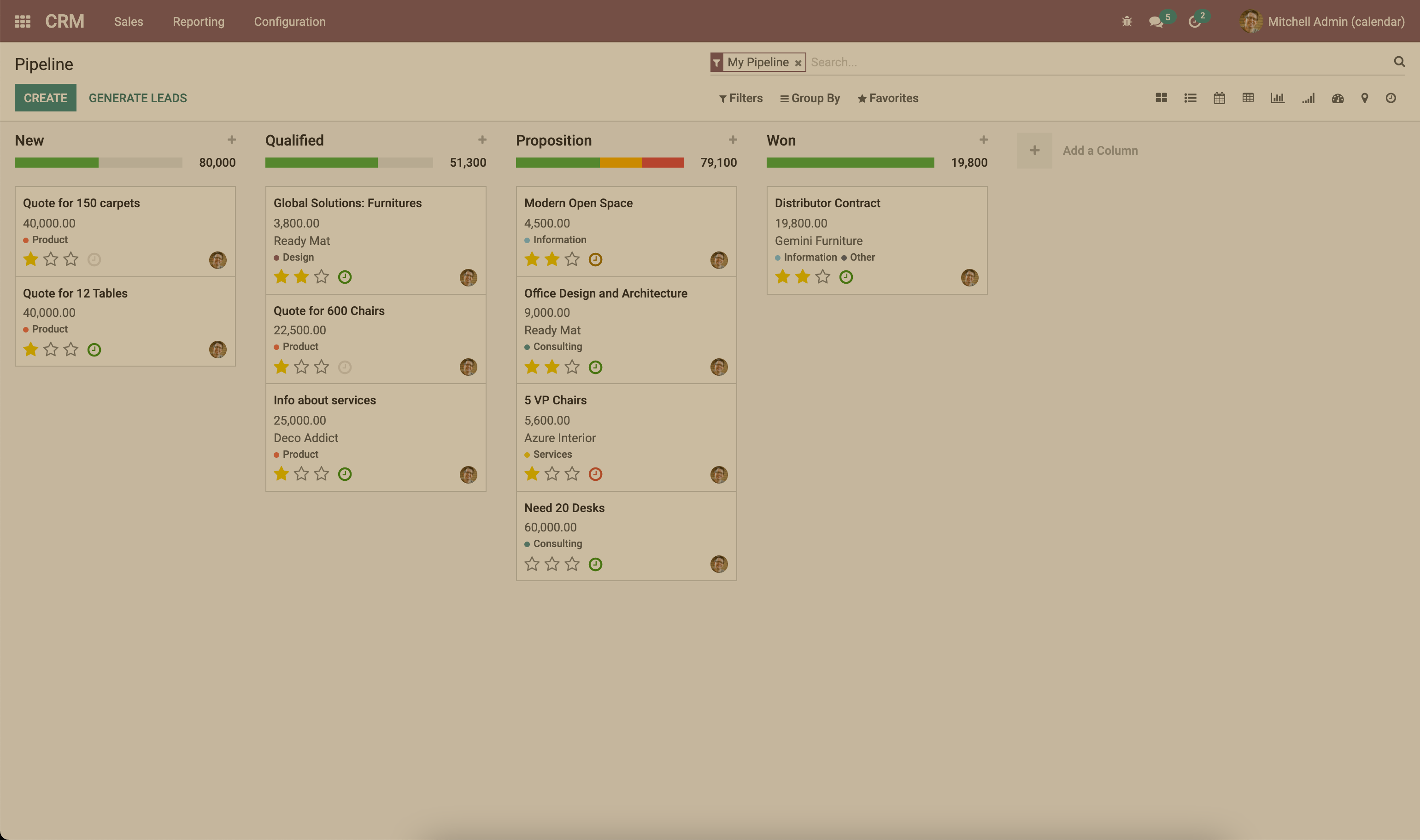 棕褐色的 Odoo
