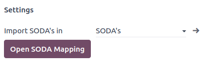 Configuration of a SODA journal.