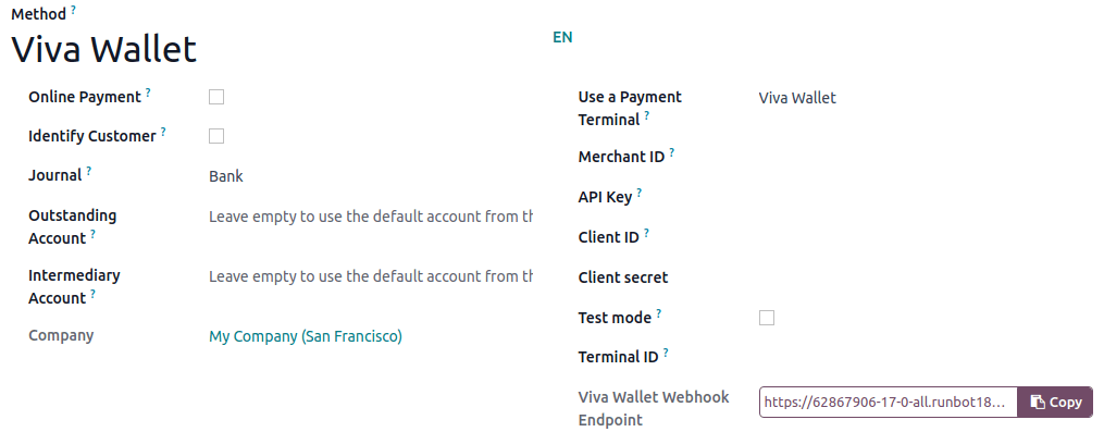 payment method creation form