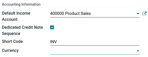 Select the currency for the journal to handle.