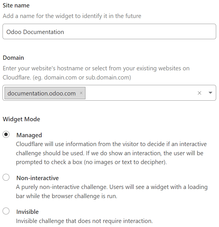 Adding a website to Cloudflare Turnstile