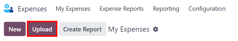 Create an expense by scanning a receipt. Click Scan at the top of the Expenses dashboard view.